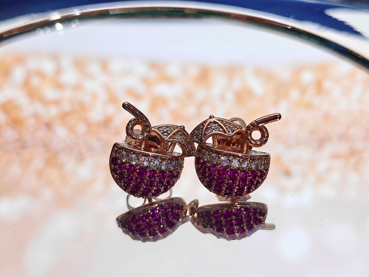 Cherry Cocktail Stud earrings